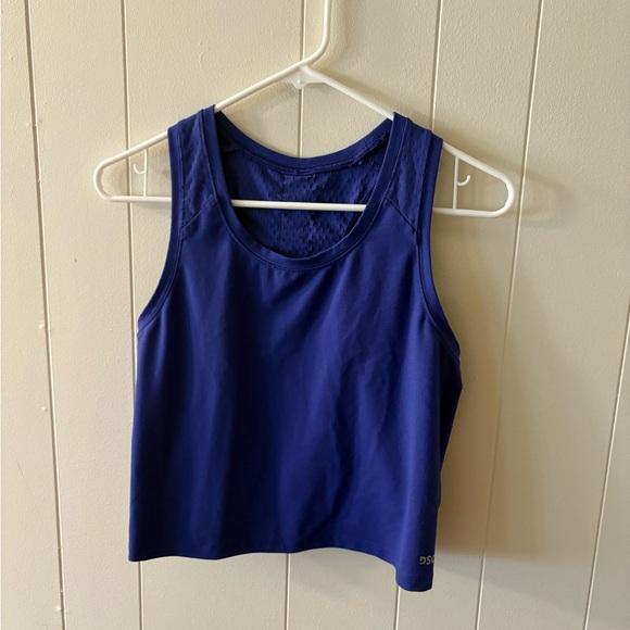 DSG Women's Blue Crop Top Womens XS gym workout shirt - Picture 2 of 7
